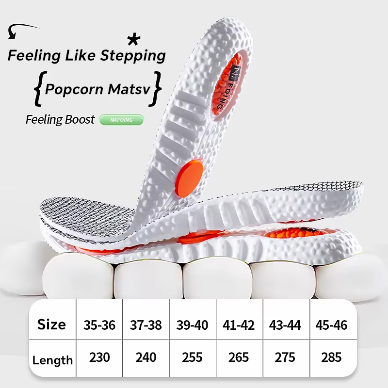 1 paire de semelles intérieures de sport à coussin d'air, semelles intérieures EVA pour soutien de l