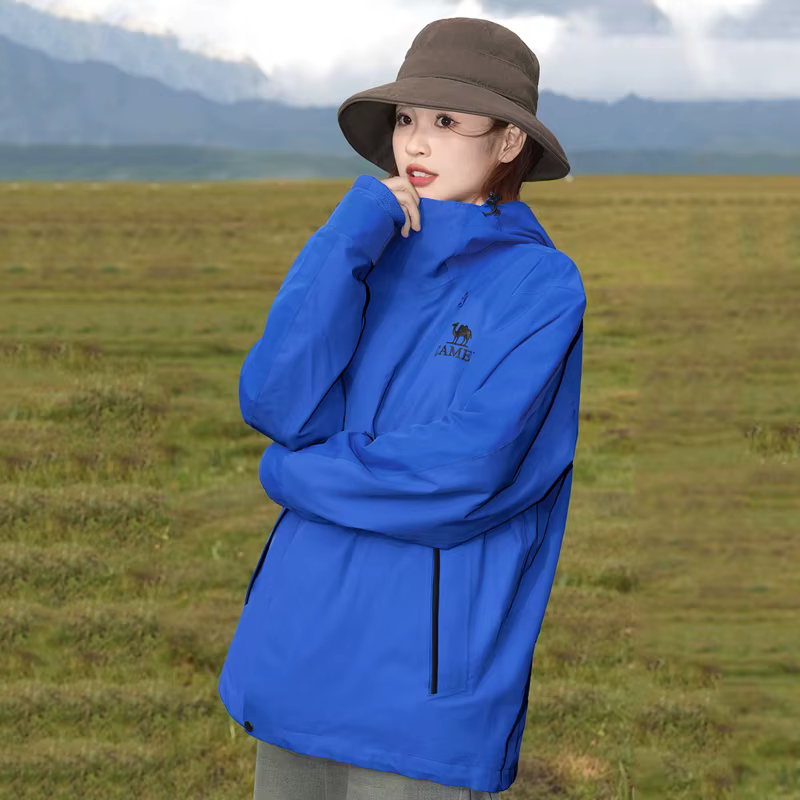 GOLDEN CAMEL Vestes de randonnée d'extérieur pour hommes, veste polaire imperméable trois-en-un, cou