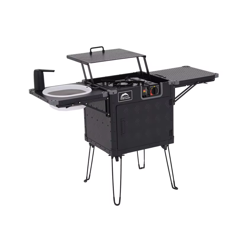 Ensemble de cuisine de Camping en plein air, boîte de cuisine de Camping, ustensiles de cuisine, poê