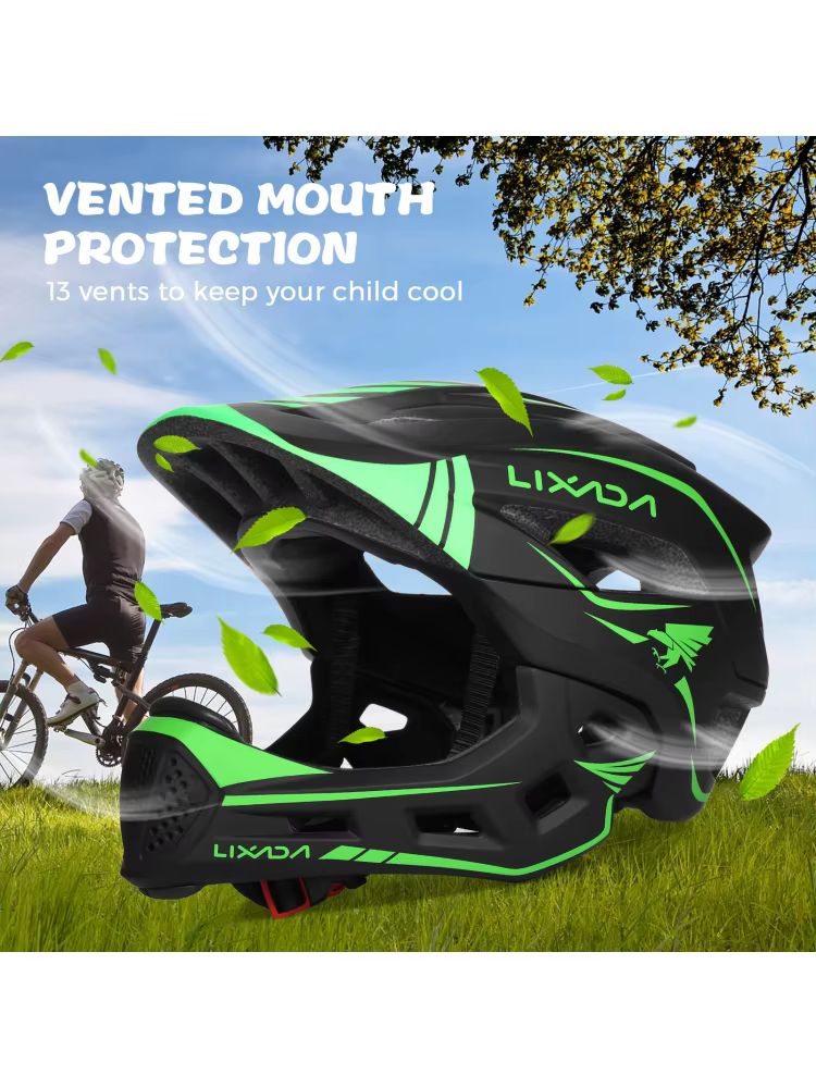 Lixada enfants détachable casque intégral enfants sport sécurité vélo casque équipement de protectio