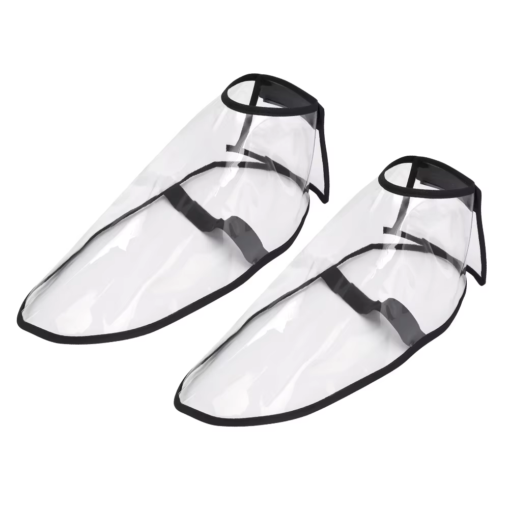 1 paire de chaussures de coiffeur incassables, couvre-chaussures transparentes pour salon de coiffur
