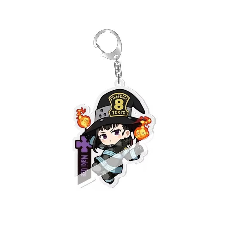 Porte-clés dessin animé Fire Force Shinra Kusakabe, Arthur Boyle Kotatsu Tamaki, étiquette de sac, a