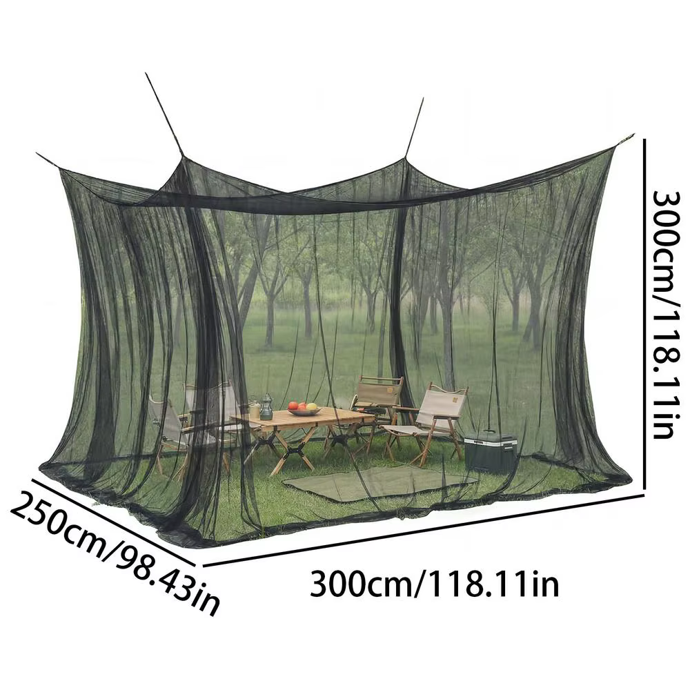 Moustiquaire d'extérieur pour gazebo, patio, jardin – Grande tente à mailles anti-insectes pour camp