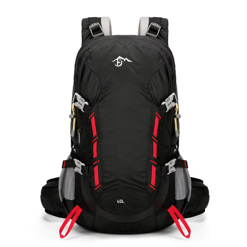Sac à dos d'alpinisme en plein air de grande capacité 40L, coutures multicolores, léger, résistant à