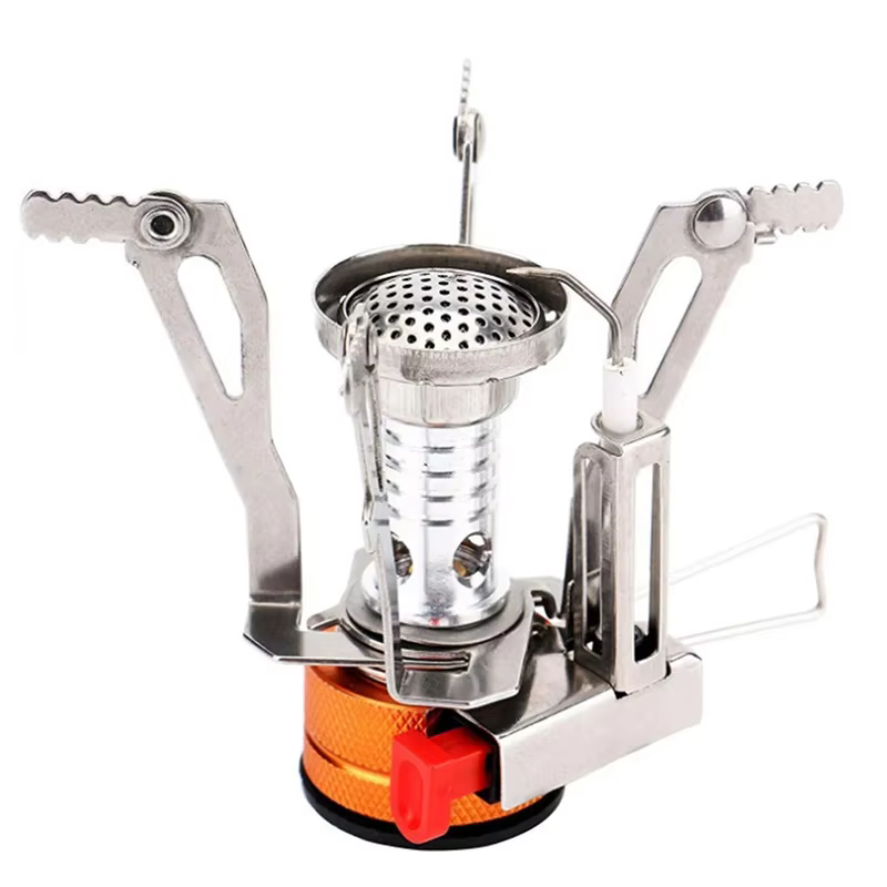 Réchaud à gaz portable pour camping, accessoires de camping, cuisinière de pique-nique ultra-légère 