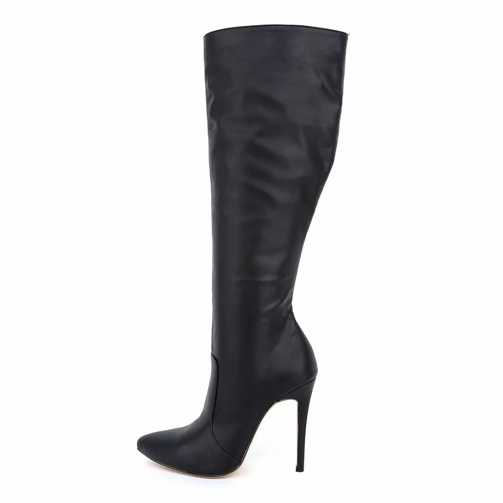 Nouvelles bottes pour femmes 2026, bottes d'hiver sexy longues au-dessus du genou, en cuir, bout poi