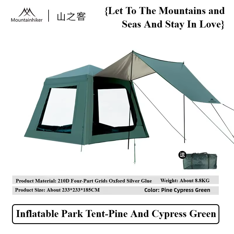 Tente gonflable d'extérieur MOUNTAINHIKER, installation rapide pour 2/8 personnes, imperméable, anti