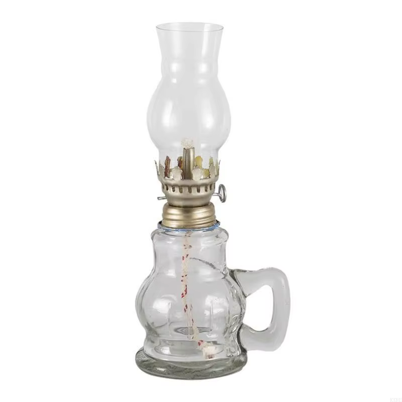 Bougie à huile en verre rechargeable, combustible, liquide, pour l'extérieur l'intérieur, combustion