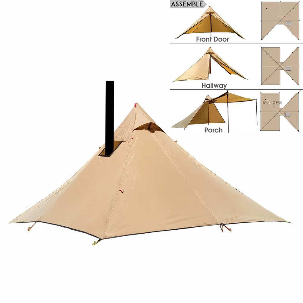 Équipement de montagne ultraléger pour 2 personnes, tente de flèche à 2 portes, camping en plein air