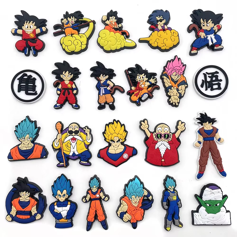 Breloques de chaussures Dragon Ball, fleur de chaussure, dessin animé drôle, accessoires de chaussur