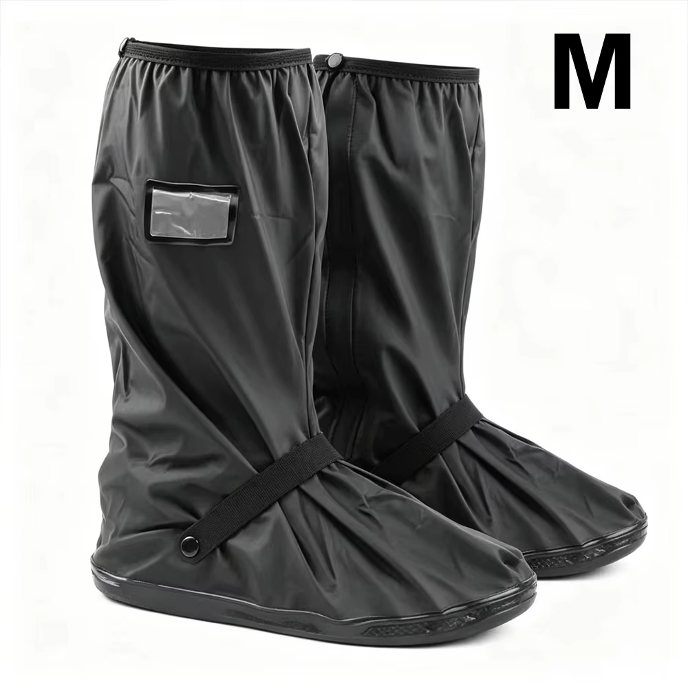 Couvre-bottes de pluie à tige haute, imperméables, antidérapants, réutilisables, unisexes, pour moto