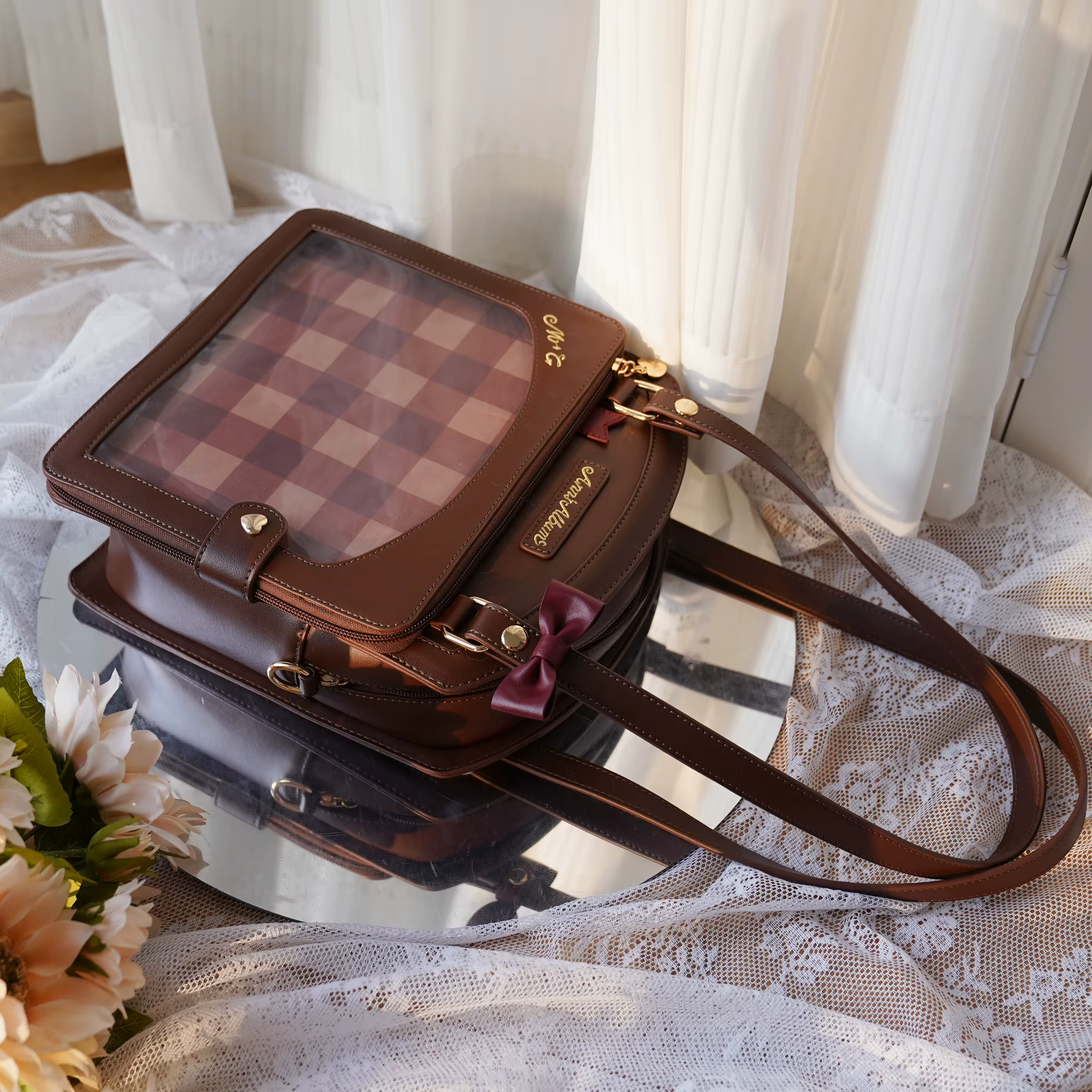 Sac Lolita Sweet Ita Bag, Sac à bandoulière transparent mignon, Sac à bandoulière esthétique pour fe