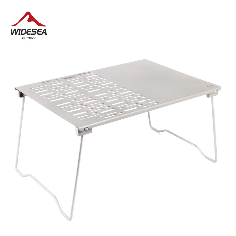 Widesea – filet de Barbecue au charbon de bois en titane, avec pieds pliants, pour Camping, plage, p