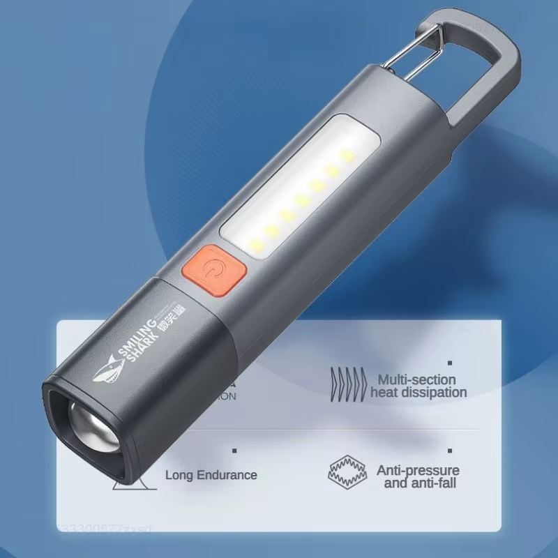 SMILING SHARK lampe de poche extérieure lumière forte mise au point Variable avec projecteur lumière