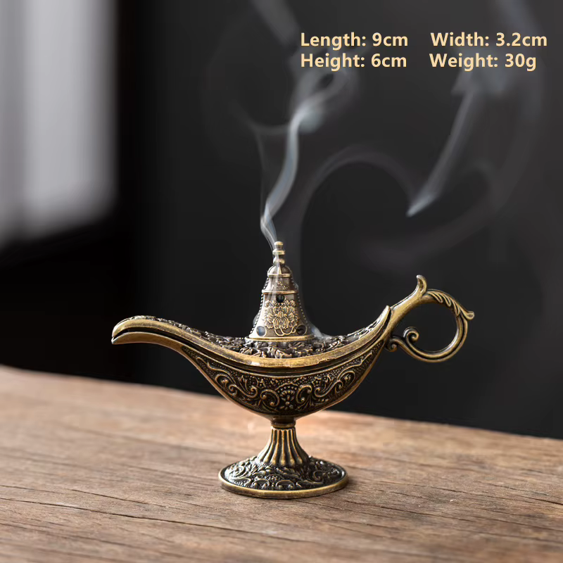 Brûleur d'encens en métal de style antique, porte-bougie parfumé ou non parfumé, décoration d'intéri