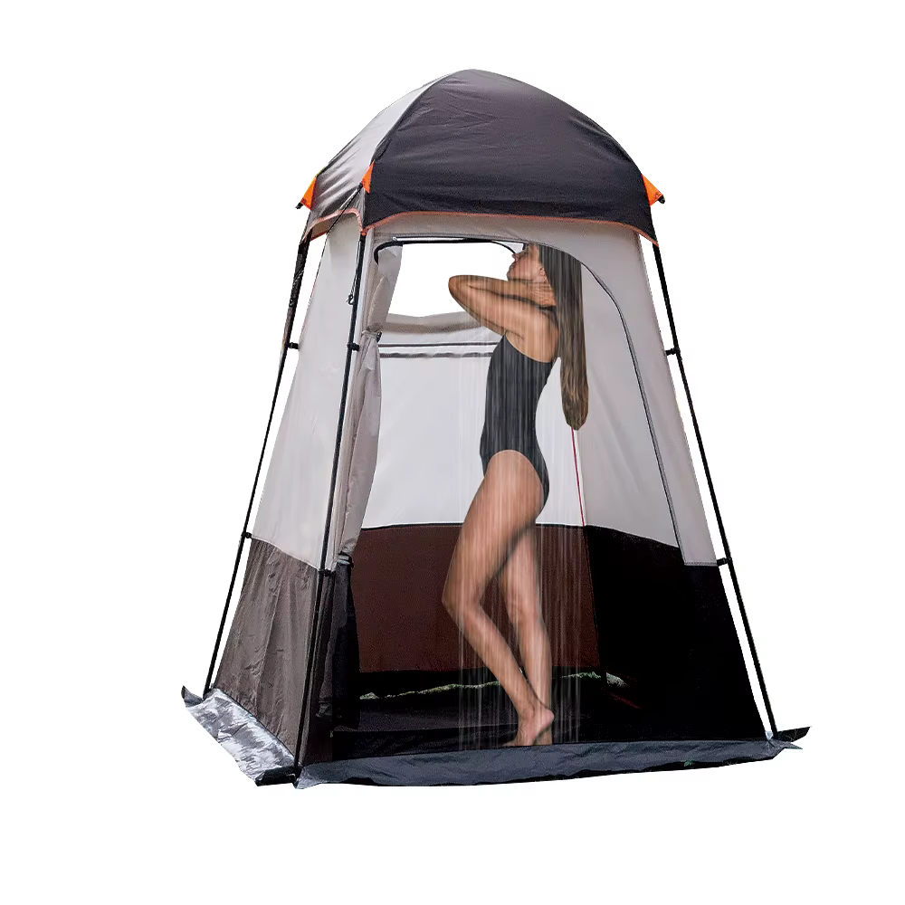 Tente de douche Portable pour l'extérieur, abri solaire Double couche pour Camping, Dressing, vestia