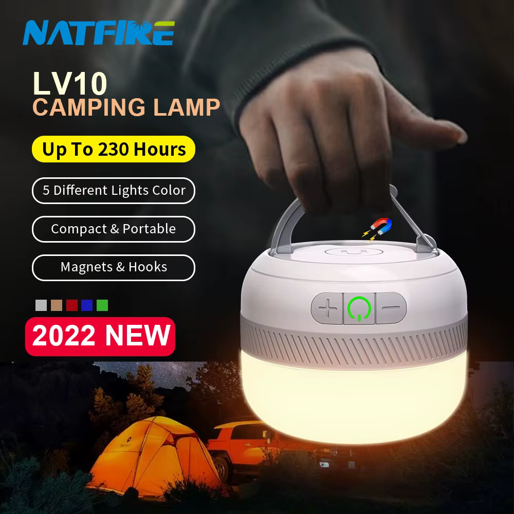 LV10 lampe de poche de Camping LED extérieure 230 heures lanterne de Camping Rechargeable avec lumin