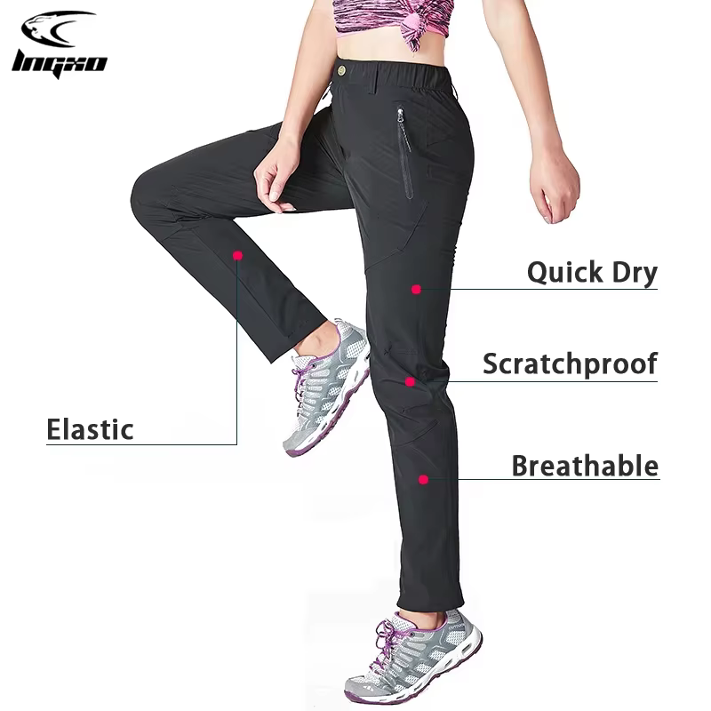 LNGXO femmes pantalons de randonnée été séchage rapide en plein air Camping escalade Trekking pantal