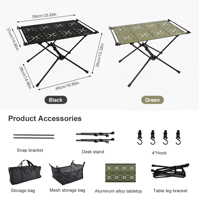 WESTTUNE Table de Camping IGT Table pliante Portable en alliage d'aluminium avec accessoires Tables