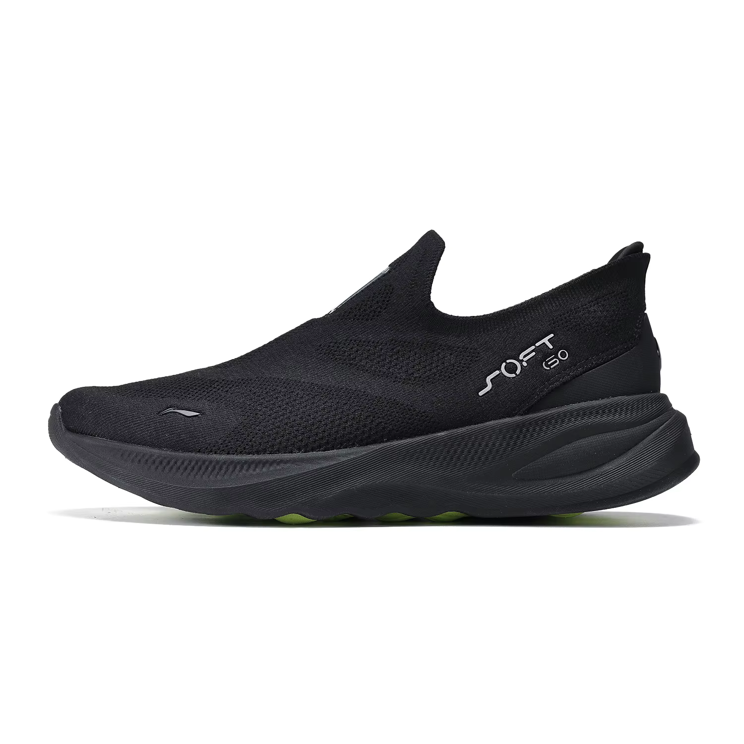 Li-Ning Chaussures de marche décontractées en tricot SOFT GO 2 pour hommes, confortables et stables,