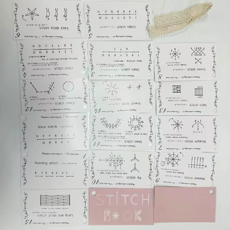 Manuel broderie pour débutant, manuel avec tutoriel visuel étape par étape, guide couture Portable p