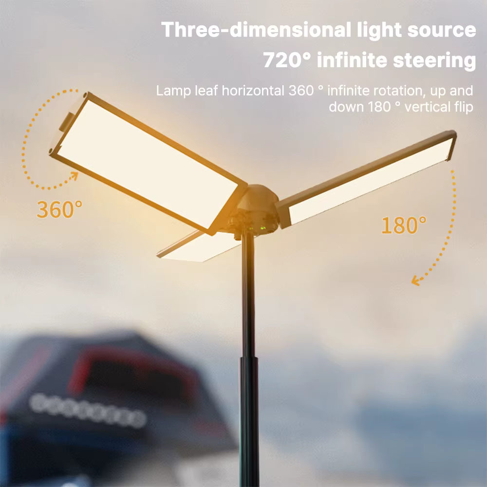 Rechargeable en plein air Portable randonnée Camping pêche lampe de poche télescopique Camping lante