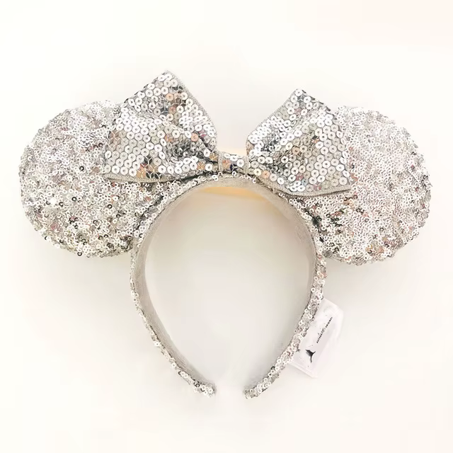 Bandeau d'oreille Disney Mickey Mouse, cerceau pour parc d'attractions, écailles de poisson, maille 