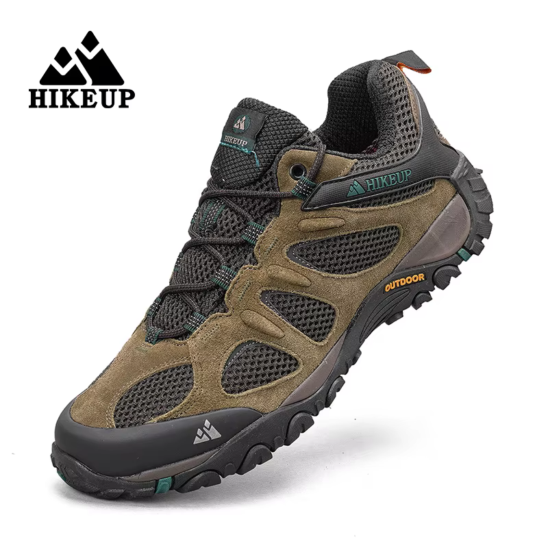 HIKEUP nouvelles chaussures de randonnée en plein air pour hommes antidérapantes résistantes à l'usu