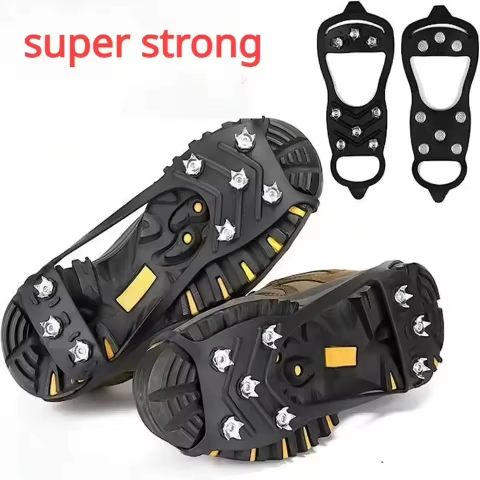 8 dents pince à glace chaussures à pointes hiver extérieur anti-dérapant randonnée escalade glace ne