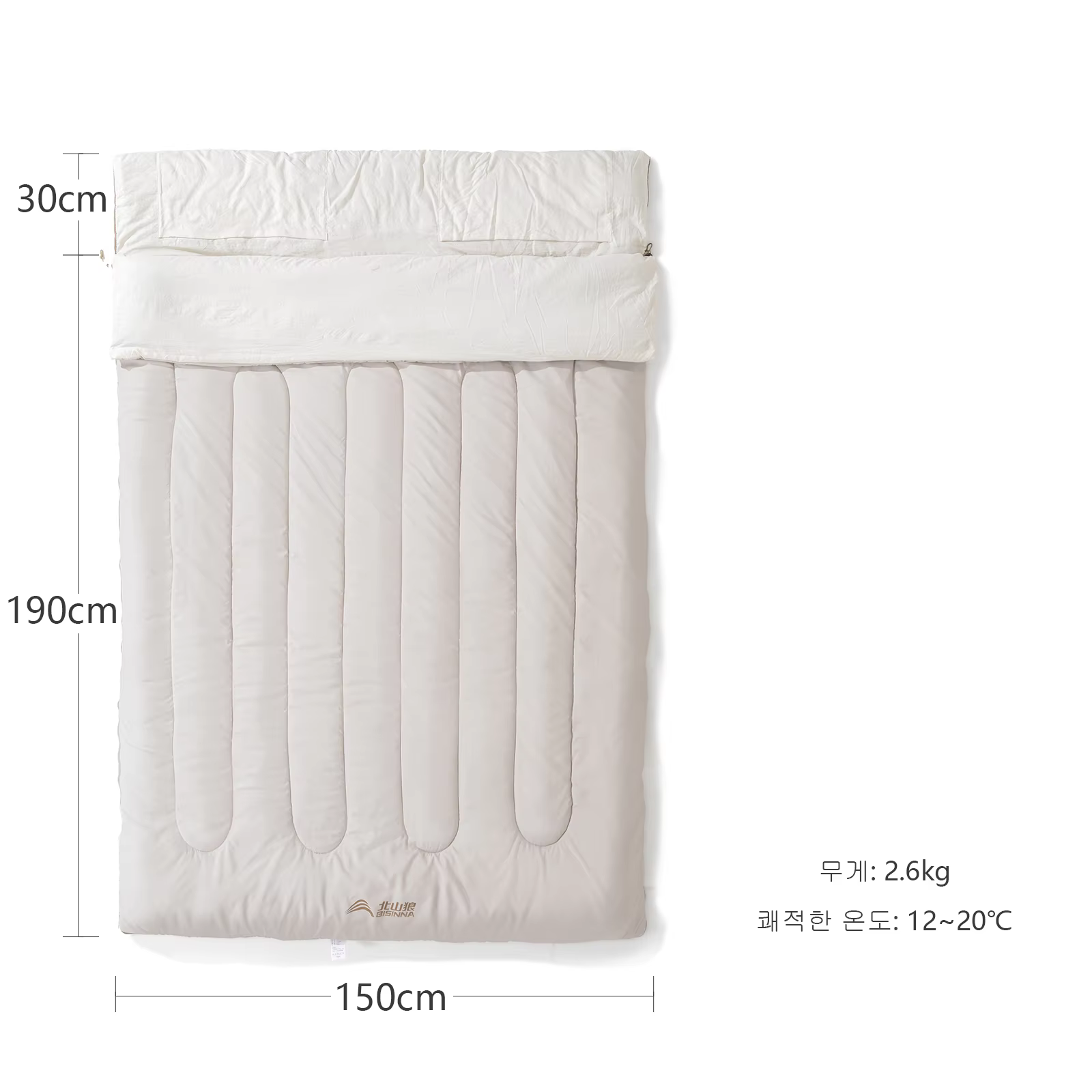 BSWolf Sac de couchage de camping pour 2 personnes Sac de couchage portable amovible pour voyage ran