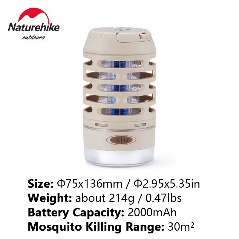 Natureifa-Lampe de camping multifonctionnelle, lampe anti-insectes d'extérieur, éclairage de tente d