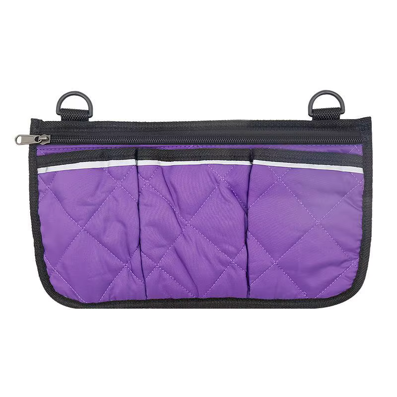 1 sac latéral pour accoudoir de chaise de plage avec bande réfléchissante ; Compatible avec fauteuil