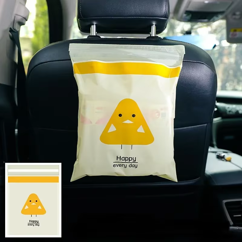 Sac poubelle de voiture jetable auto-adhésif, poubelle pour siège Auto, sac poubelle suspendu au dos