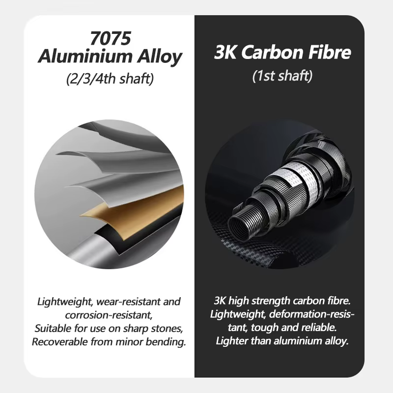 Naturehike – canne de randonnée pliante en aluminium et Fiber de carbone, ultralégère, 1 pièce, pour