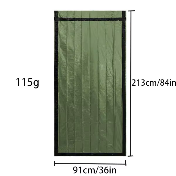 Couverture de survie thermique d'urgence, couverture isolante légère et portable pour l'extérieur, d