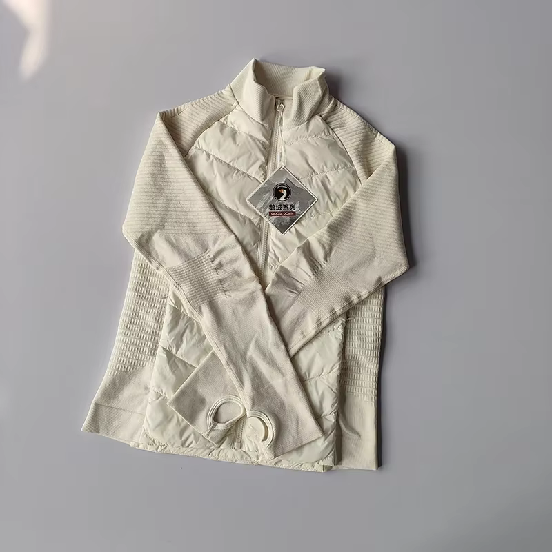 Doudoune légère en duvet d'oie pour femme, col montant, coupe couvertes, manteau chaud, sports de lo