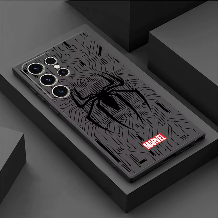 Coque de téléphone avec Logo Marvel Hero, étui pour Samsung S21 S23 S22 S24 S25 Plus S21 S22 S23 S24