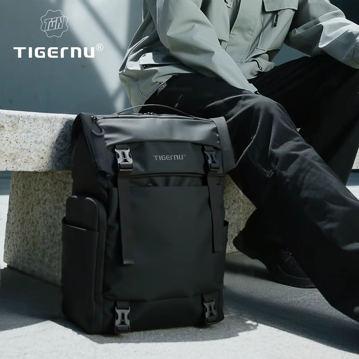 Tigernu voyage sac à dos mâle TPU sac à dos étanche hommes sacs extensible hommes sac à dos sacs d'a