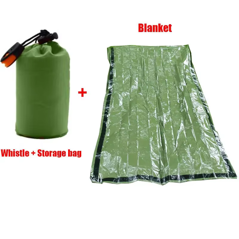 Sac de couchage d'urgence pour équipement et fournitures de survie, tente de bivouac imperméable en