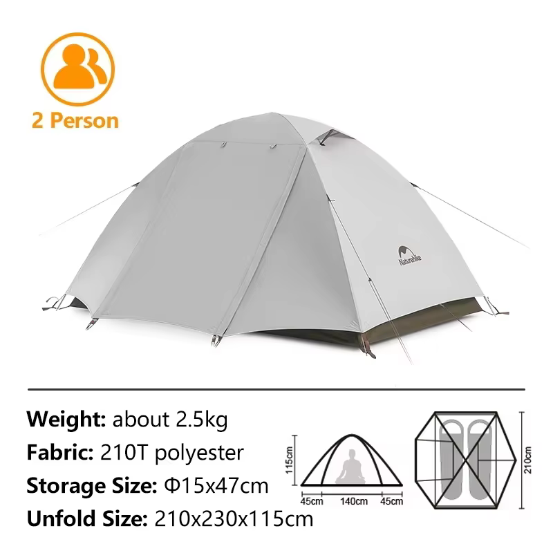 Natureifa Cloud River Tente de camping étanche pour 2 à 3 personnes, UPF50 +, extérieur, ultraléger,
