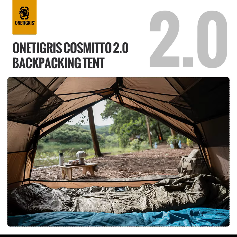 OneTigris COSMITTO 2.0 tente de Camping pour deux personnes 3 saisons installation facile tente de v