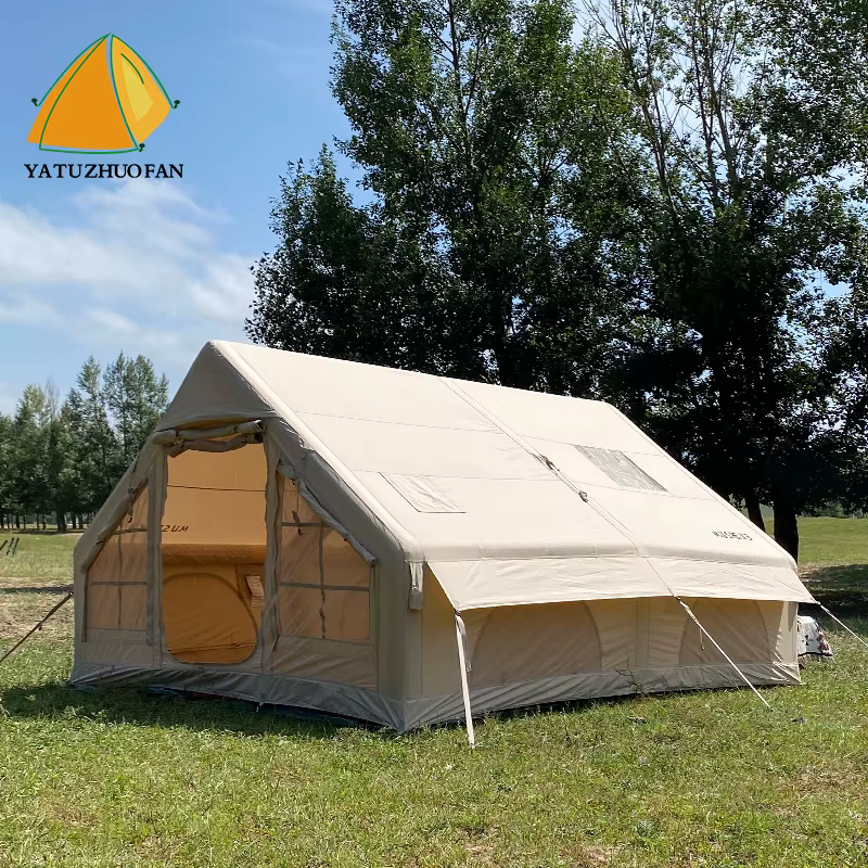 Tente de camping en toile - Tente en coton imperméable, respirante, robuste pour le camping familial