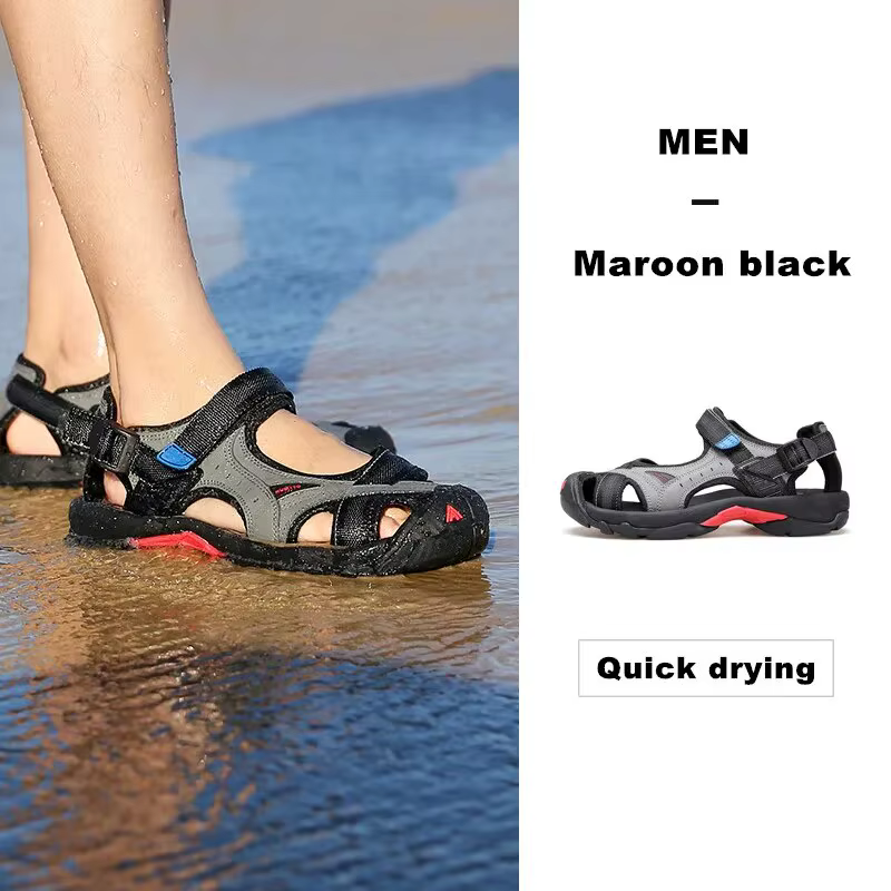HUMTTO Chaussures d'été pour hommes Randonnée en plein air Sandales Respirant Eau Plage Hommes Sanda