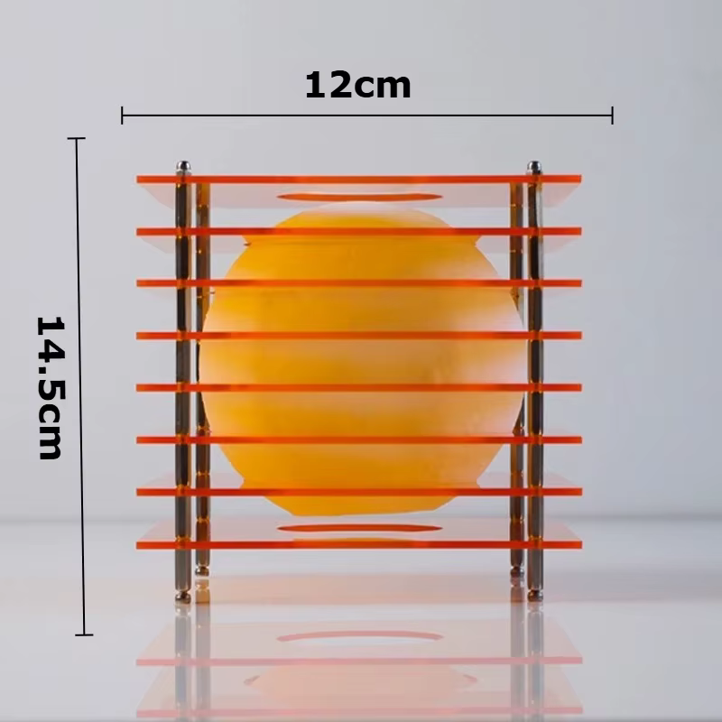 Orange acrylique lune lampe de Table minimalisme décor cadeau ornement lampe de bureau nordique cham