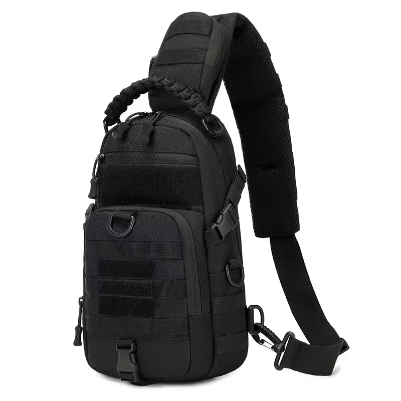 Sac de poitrine de camping en plein air, sac à dos tactique, sport, épaule, randonnée, escalade, pêc