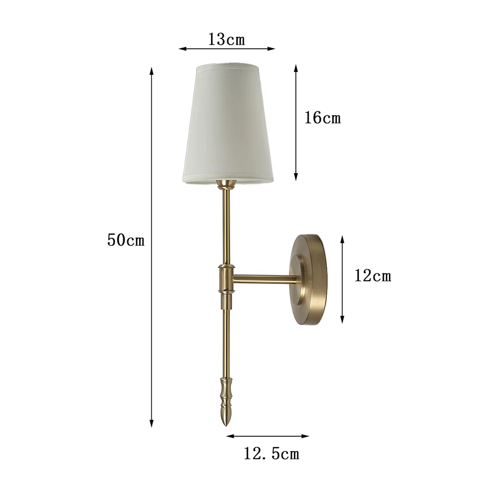 Applique Murale LED en Cuivre pour Décoration d'Nik, Luminaire Décoratif d'Nik, Idéal pour une Chamb