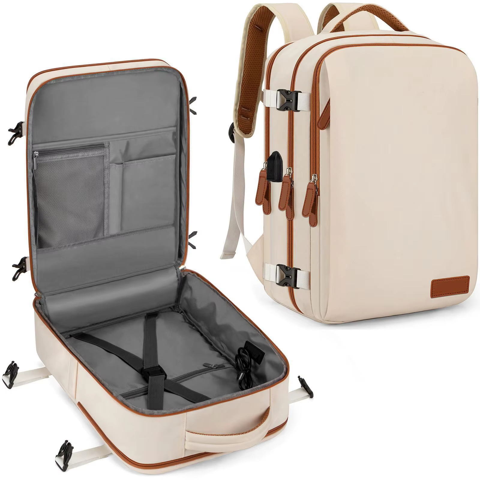 Sac à dos de voyage 40x20x30 cabine avion étanche extensible week-end ordinateur portable avec Port