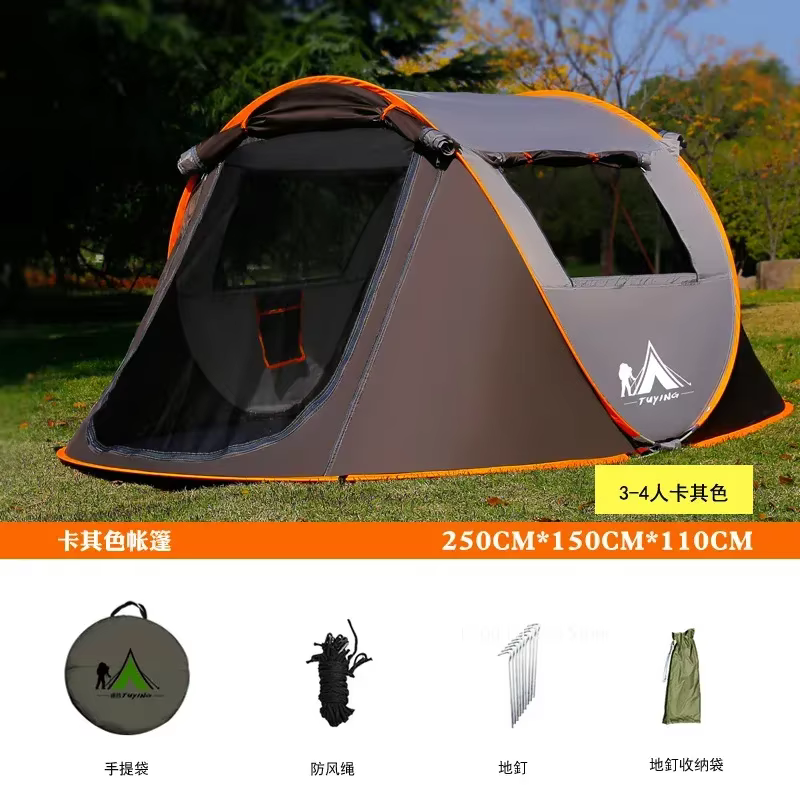 Tente de Camping d'extérieur à déploiement instantané, ultra-légère et étanche, pour le tourisme et 