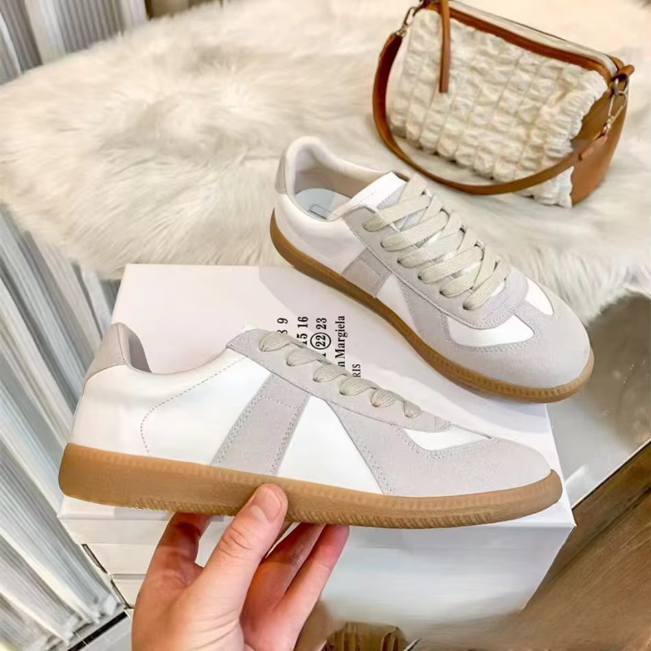 Sneakers rétro GAT, fabriquées à la main en cuir véritable, baskets de l'armée allemande, chaussures