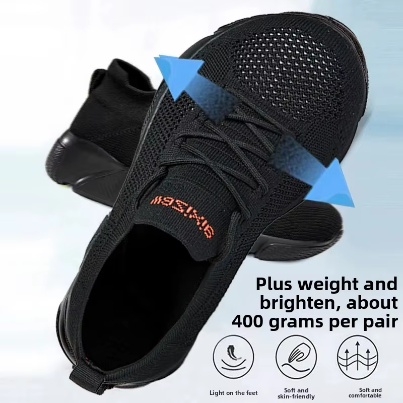 Chaussures de marche larges et confortables pour hommes et femmes, chaussures plates légères à bout 